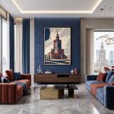 Plakat do salonu Warszawa PKiN architektura | Stylowa dekoracja retro 31156 - miniaturka 6