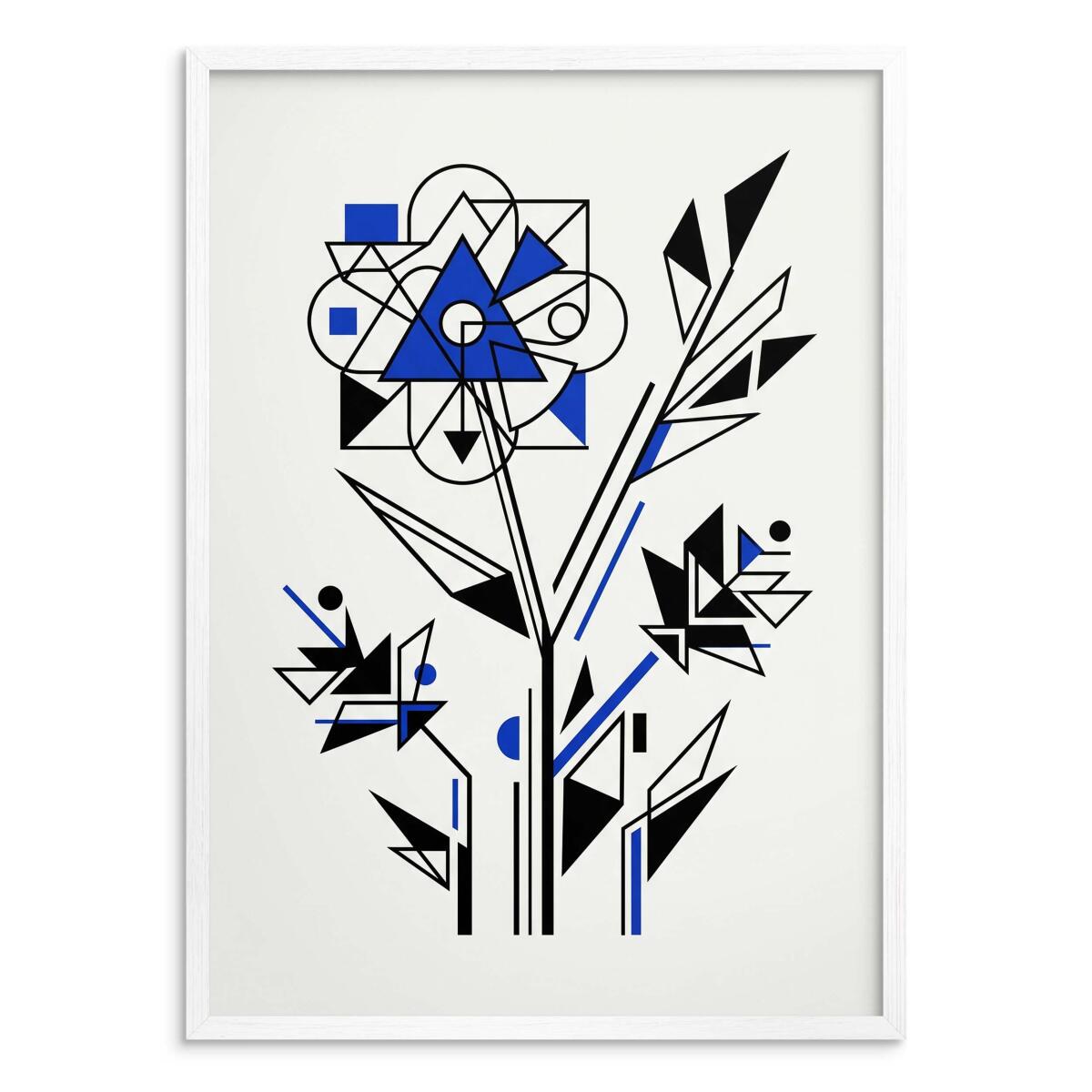 Obraz na ścianę Kobaltowy Kwiat | Plakat minimalistyczny w stylu loft 31131 - zdjęcie 2