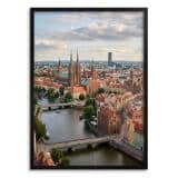 Modna Dekoracja ścienna- Wrocław z lotu ptaka | Plakat loftowy 31116 - miniaturka 1