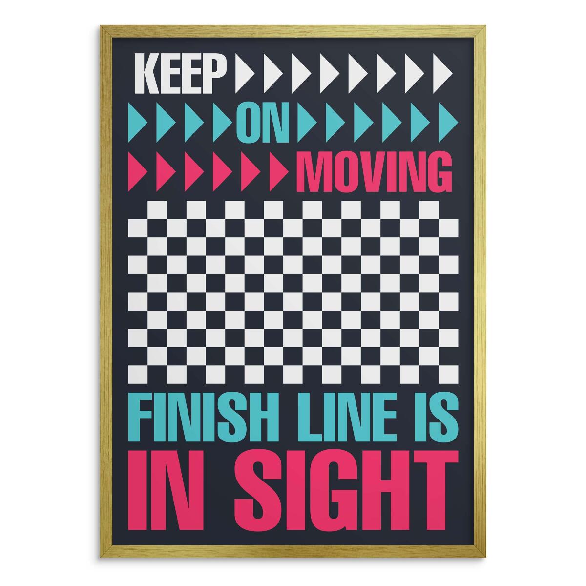 Plakat do domowej siłowni- Keep On Moving | Prezent dla sportowca 31189 - zdjęcie 3