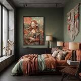 Plakat Mona Lisa Boho - Nowoczesny Obraz na Ścianę Kolaż Asamblaż 31094 - miniaturka 4