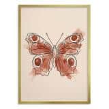 Minimalistyczny obraz na ścianę- Motyl Lineart | Grafika w stylu Japandi 31173 - miniaturka 3