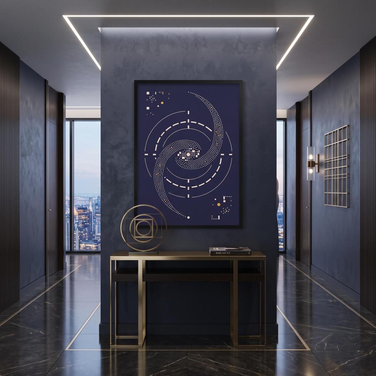 Plakat retro Kosmos Galaktyka | Minimalistyczny obraz na ścianę do biura 31128 - zdjęcie 5