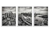 Plakat na ścianę Panorama Singapuru 3 szt. | Loftowa dekoracja do biura 31218 - miniaturka 3