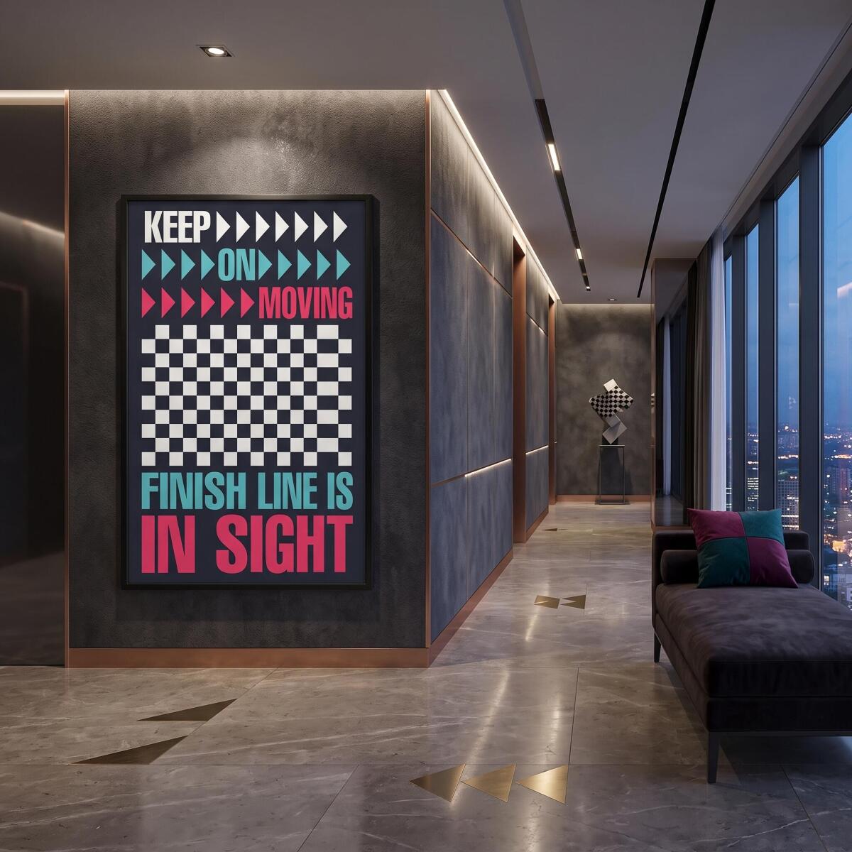 Plakat do domowej siłowni- Keep On Moving | Prezent dla sportowca 31189 - zdjęcie 6