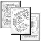 Obrazy na ścianę schemat komputera | Industrialny zestaw plakatów 31199 - miniaturka 1