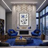 Obraz na ścianę Kobaltowy Kwiat | Plakat minimalistyczny w stylu loft 31131 - miniaturka 6