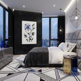 Obraz na ścianę Kobaltowy Kwiat | Plakat minimalistyczny w stylu loft 31131 - miniaturka 4