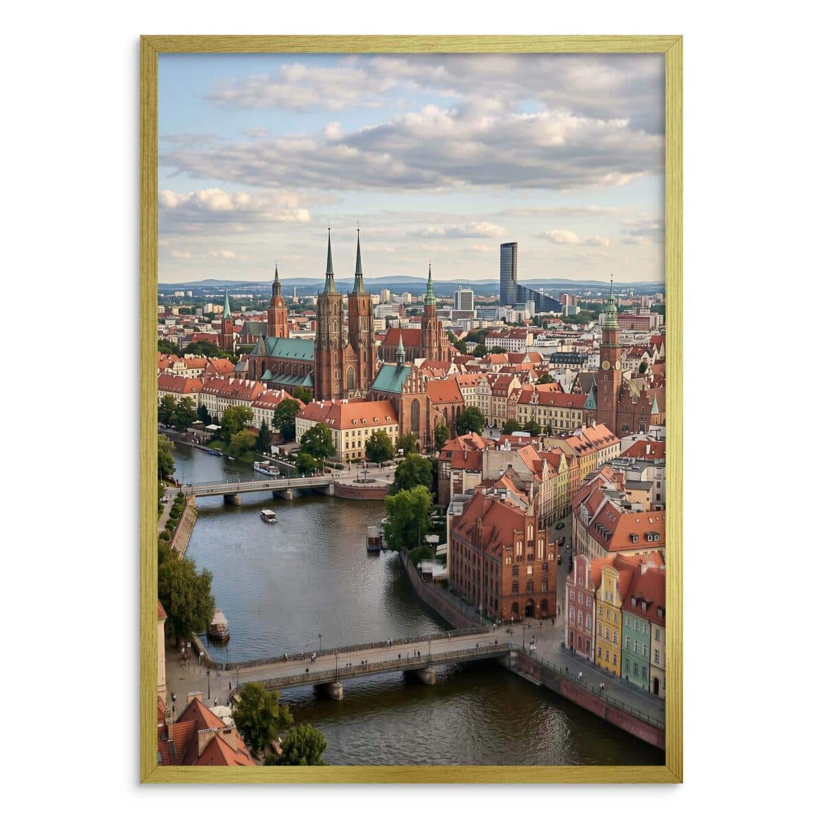 Modna Dekoracja ścienna- Wrocław z lotu ptaka | Plakat loftowy 31116 - zdjęcie 3