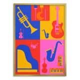 Kolorowy plakat muzyczny do salonu - Instrumenty Pop-Art | Obraz na ścianę 31113 - miniaturka 3