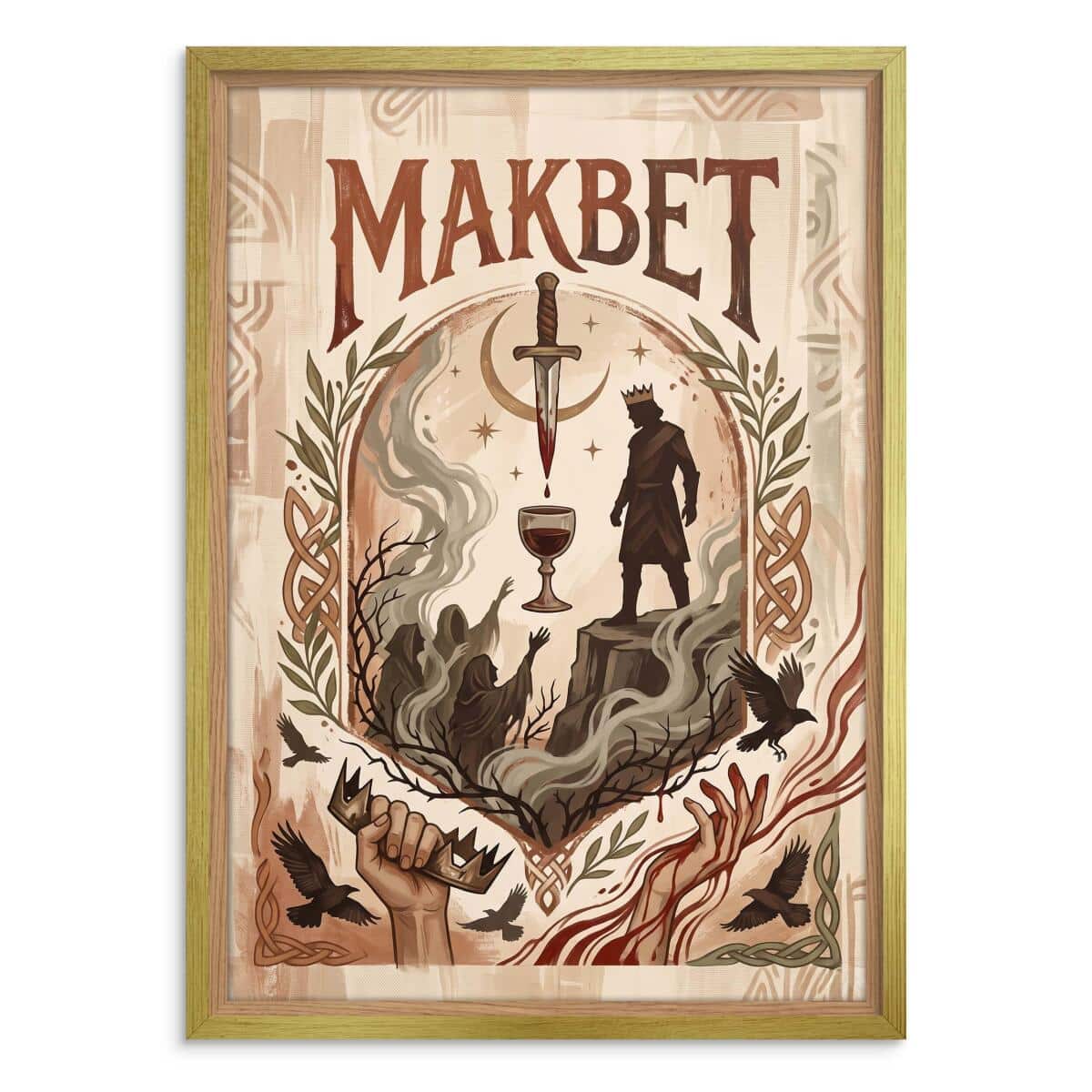 Mroczny plakat do salonu Makbet Teatr | Dekoracja w stylu Dark Academia 31105 - zdjęcie 3