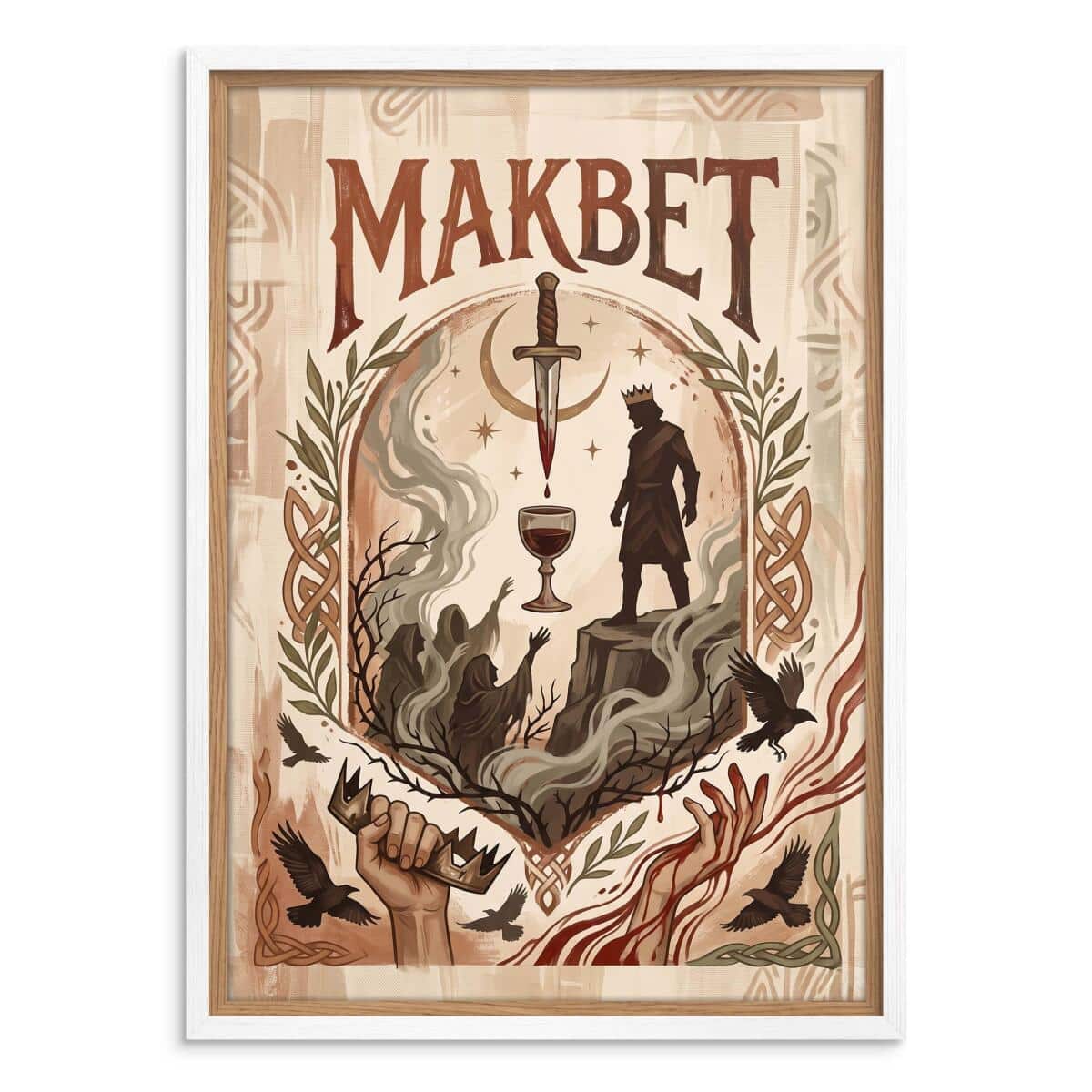 Mroczny plakat do salonu Makbet Teatr | Dekoracja w stylu Dark Academia 31105 - zdjęcie 2