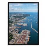 Plakat Port Gdynia z lotu ptaka | Nowoczesny obraz morze do salonu 31101 - miniaturka 1
