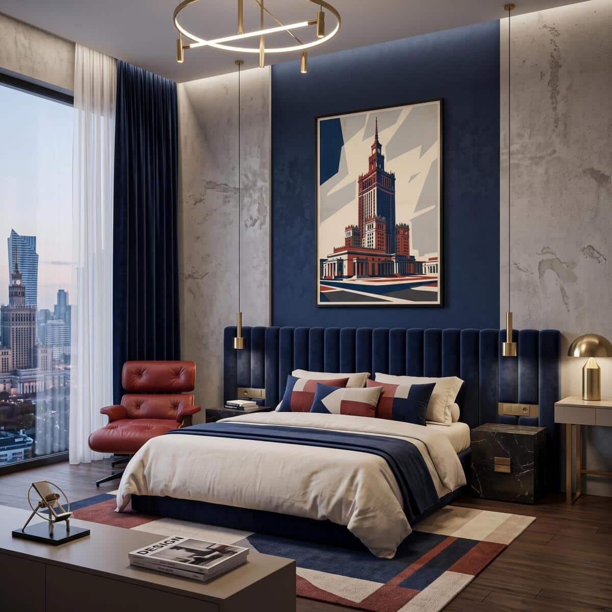 Plakat do salonu Warszawa PKiN architektura | Stylowa dekoracja retro 31156 - zdjęcie 4