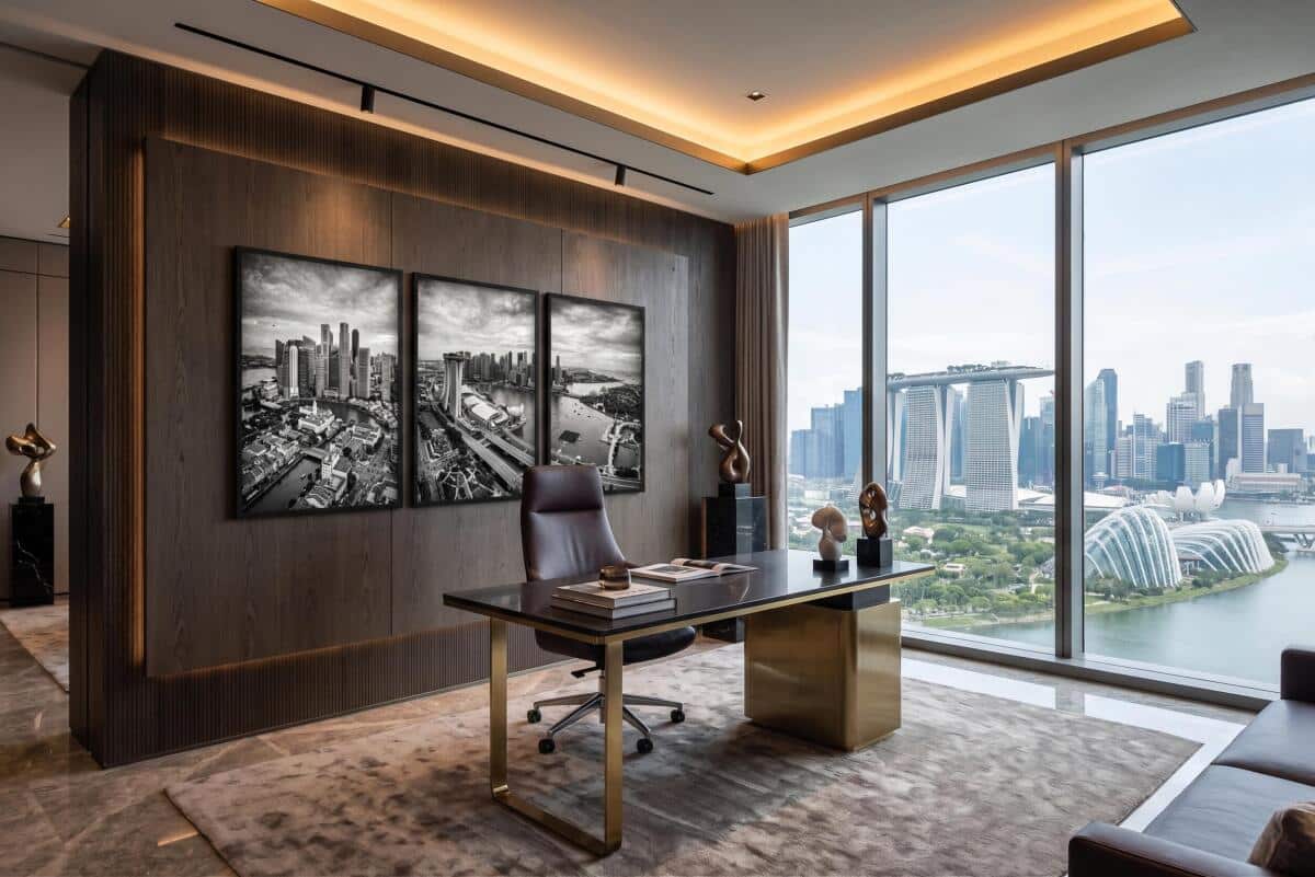 Plakat na ścianę Panorama Singapuru 3 szt. | Loftowa dekoracja do biura 31218 - zdjęcie 7