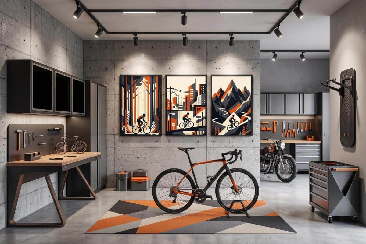 Designerski Tryptyk Rowerowy- Styl Retro Loft | Modna dekoracja ścienna 31187 - zdjęcie 7