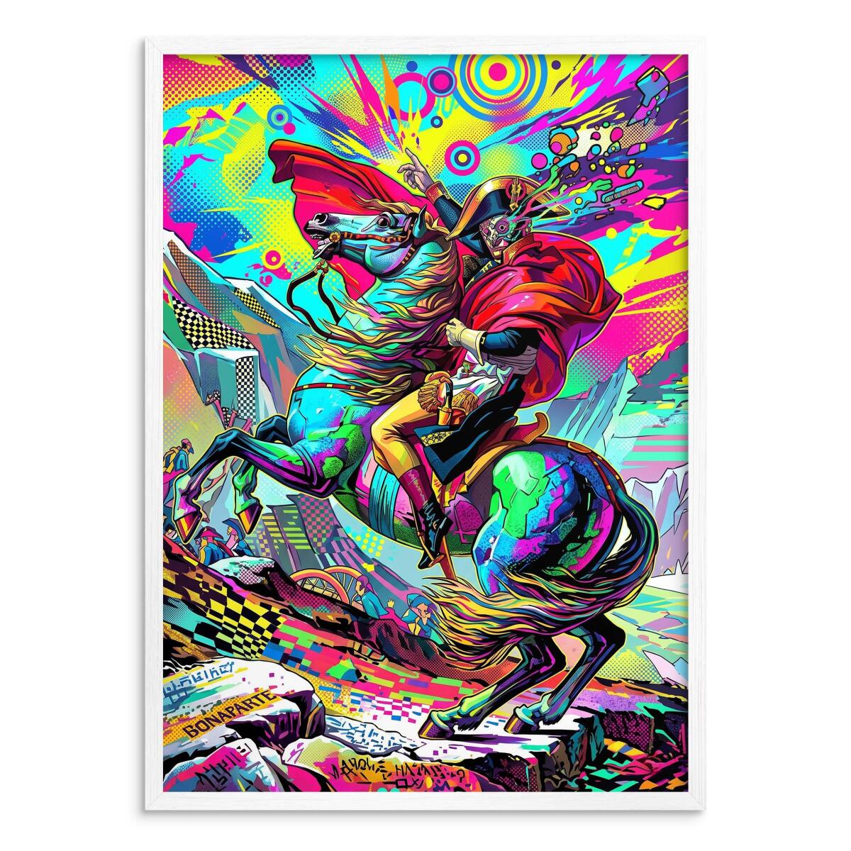 Plakat Napoleon Pop-Art Neon- Kolorowy obraz na ścianę do salonu 31091 - zdjęcie 2