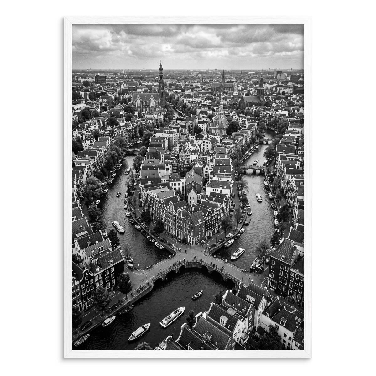 Nowoczesny Plakat do Salonu - Architektura Amsterdamu Vintage 31214 - zdjęcie 2