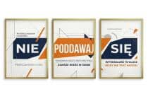 Tryptyk ścienny motywacyjny- Nie poddawaj się | Plakaty napisy 31192 - miniaturka 1