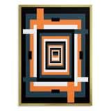 Plakat do salonu Loft- Pomarańczowa geometria Bauhaus | Dekoracja ścienna 31256 - miniaturka 3
