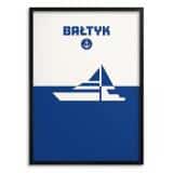 Minimalistyczny Plakat na ścianę BAŁTYK | Granatowa dekoracja hamptons 31096 - miniaturka 1