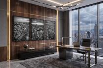 Czarno-biały tryptyk Tokio do biura- Panorama | Modny plakat loftowy zestaw 31216 - miniaturka 7