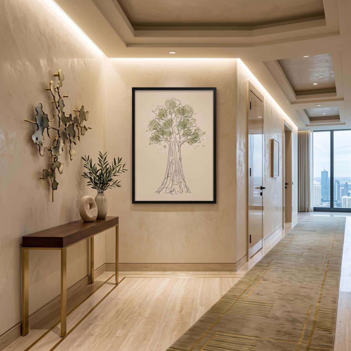Plakat Drzewo Line Art do Salonu | Obraz w Stylu Japandi Boho 31170 - zdjęcie 5