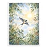 Plakat z jaskółką – akwarelowa natura, dekoracja ścienna do salonu 31149 - miniaturka 2