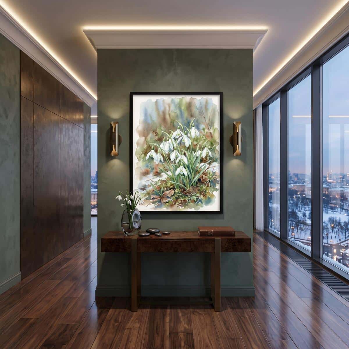Obraz na ścianę Wiosenne Przebiśniegi | Stylowy plakat botaniczny 31150 - zdjęcie 5