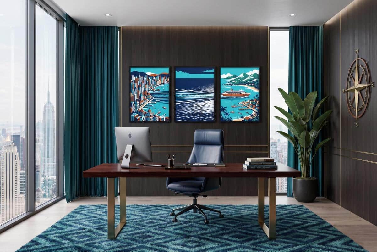 Trzyczęściowy plakat na ścianę- Ocean i Podróże | Nowoczesna dekoracja 31206 - zdjęcie 6