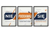 Tryptyk ścienny motywacyjny- Nie poddawaj się | Plakaty napisy 31192 - miniaturka 3