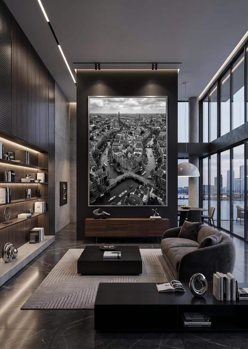 Nowoczesny Plakat do Salonu - Architektura Amsterdamu Vintage 31214 - zdjęcie 4