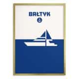 Minimalistyczny Plakat na ścianę BAŁTYK | Granatowa dekoracja hamptons 31096 - miniaturka 3