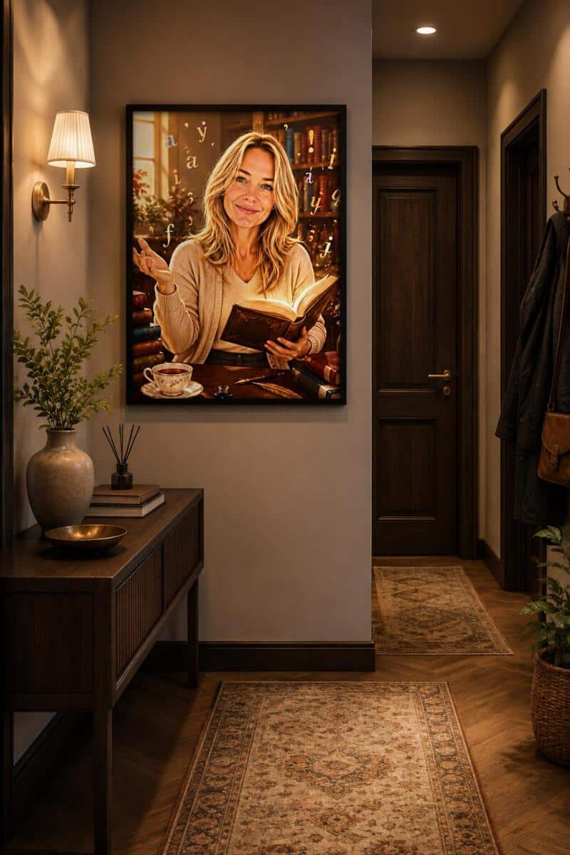 Personalizowany plakat dla nauczyciela języka polskiego na Dzień Nauczyciela | Literacki portret ze zdjęcia 31475 - zdjęcie 8