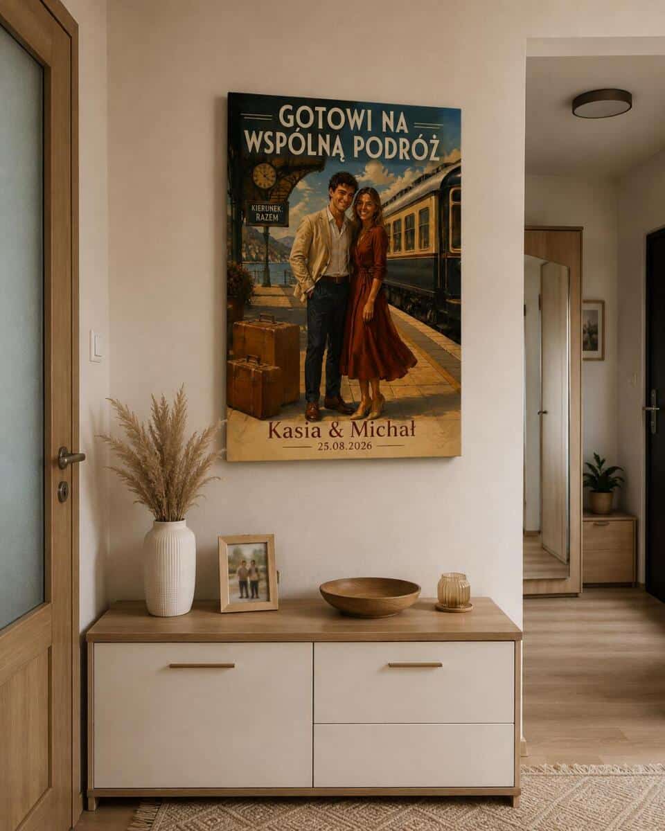 Gotowi na wspólną podróż – Personalizowany obraz ze zdjęcia dla Młodej Pary 39032 - zdjęcie 3
