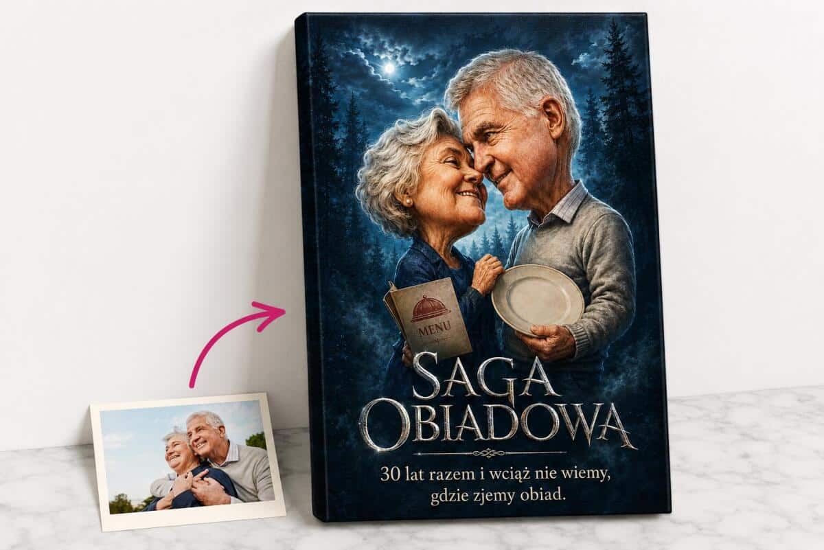 Karykatura z Twojego zdjęcia – Śmieszny portret pary „Saga obiadowa" 83032 - zdjęcie 2