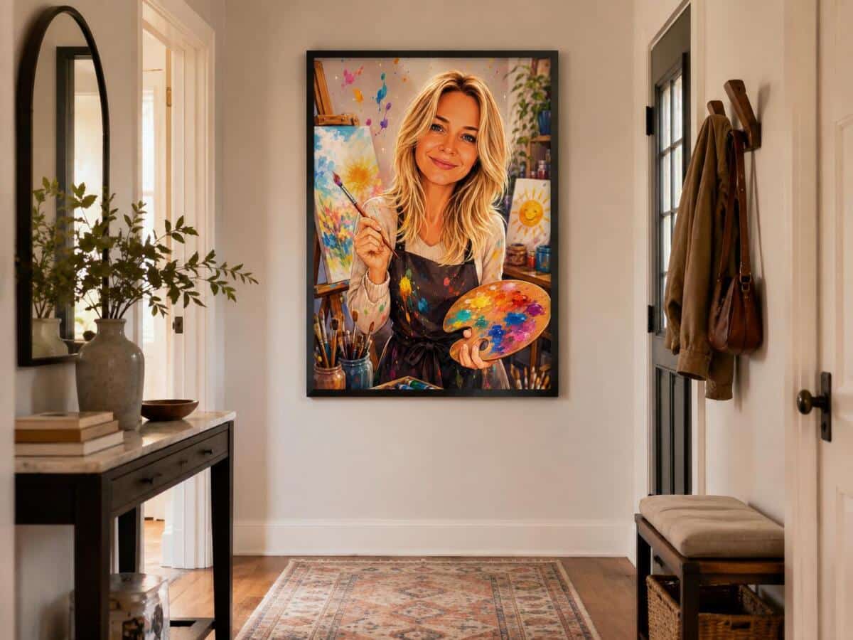 Personalizowany plakat dla nauczyciela plastyki na Dzień Nauczyciela | Portret ze zdjęcia 31478 - zdjęcie 8