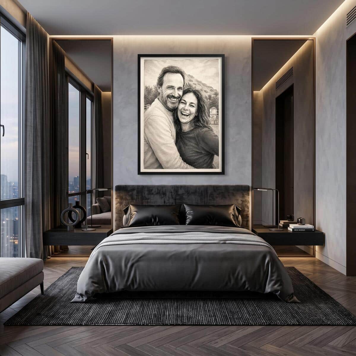 Personalizowany Plakat ze Zdjęcia- Portret Akwaforta | Prezent na Rocznicę 31393 - zdjęcie 4