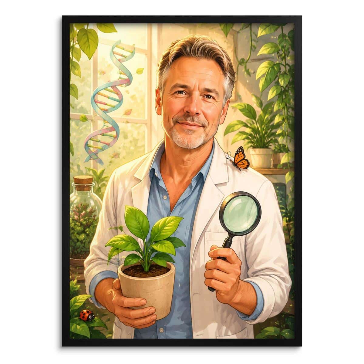 Personalizowany plakat dla nauczyciela biologii na Dzień Nauczyciela | Portret ze zdjęcia 31465