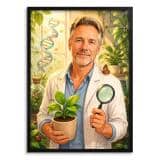 Personalizowany plakat dla nauczyciela biologii na Dzień Nauczyciela | Portret ze zdjęcia 31465 - miniaturka 1