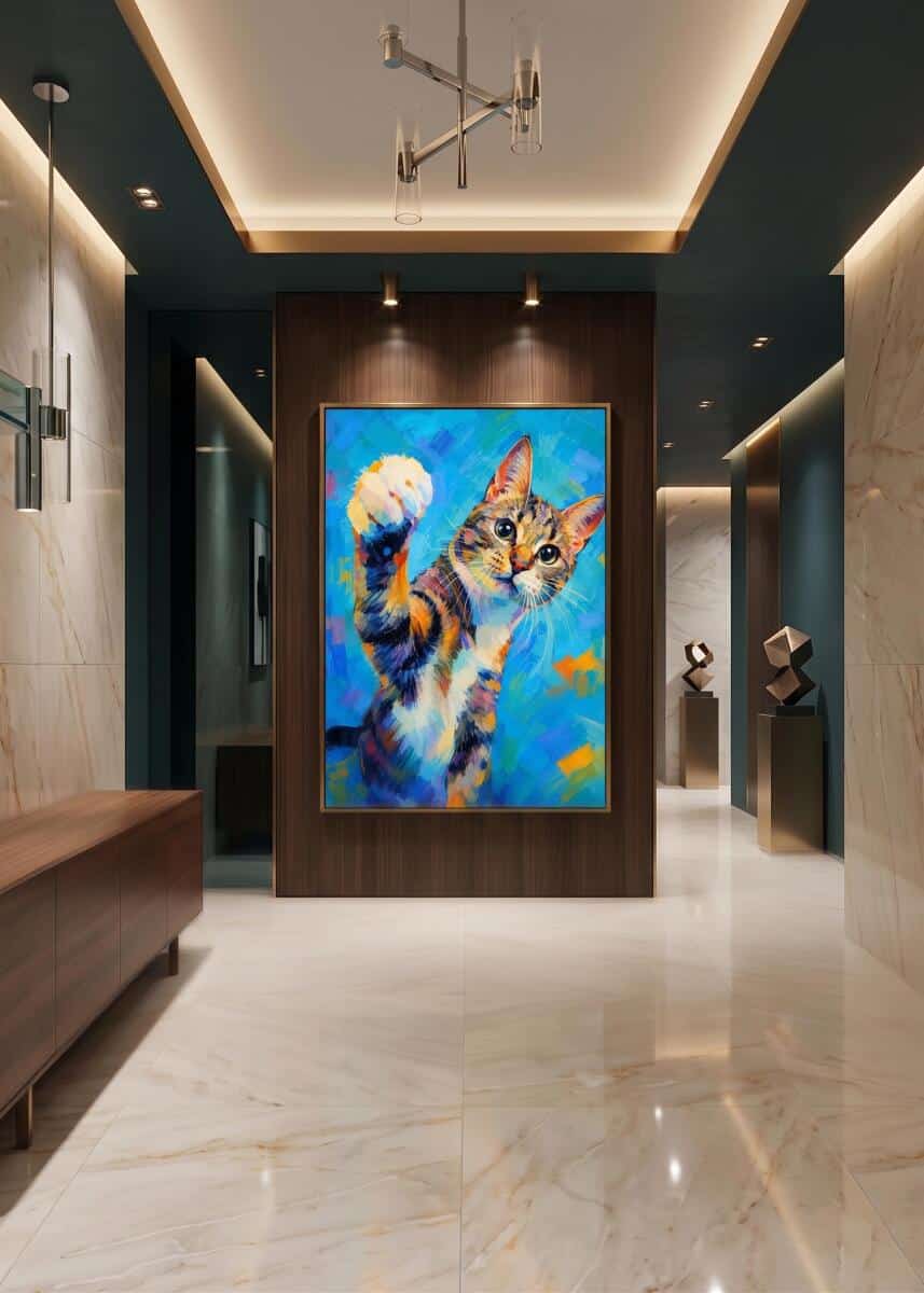 Plakat ze Zdjęcia Kot Malowany Fowizm | Obraz Portret Pupila 31385 - zdjęcie 4