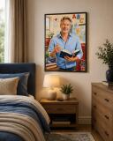 Personalizowany plakat dla nauczyciela języka angielskiego na Dzień Nauczyciela | Portret ze zdjęcia 31471 - miniaturka 4