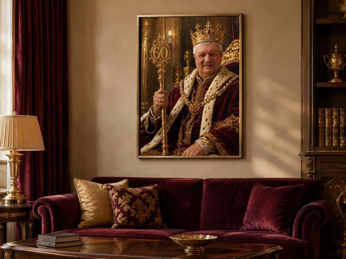 Personalizowany Obraz na Płótnie Król na 60 Urodziny | Portret ze Zdjęcia 31455 - zdjęcie 4