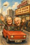 Śmieszny Plakat na 40. Rocznicę Ślubu ze Zdjęcia — Karykatura Pary w Stylu PRL | Rubinowe Gody 83089 - miniaturka 3