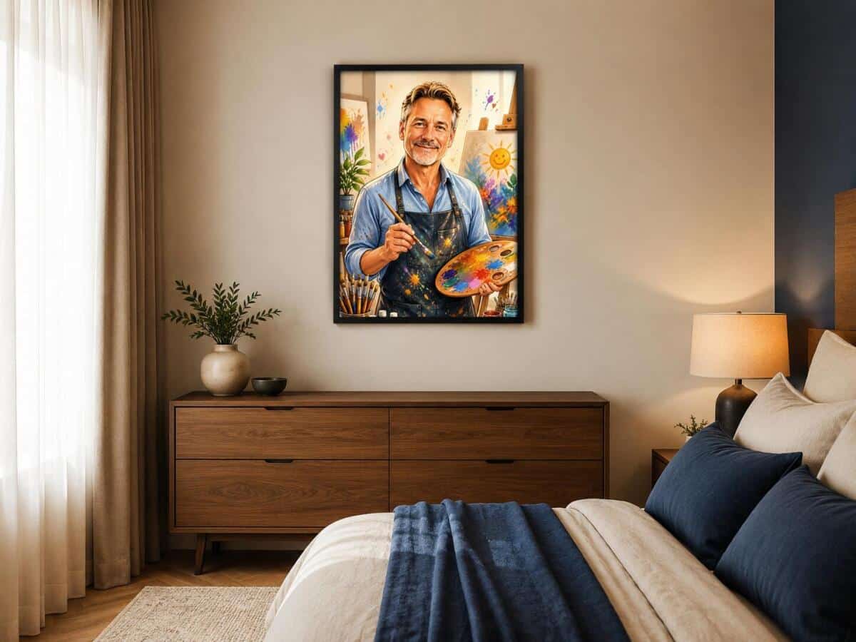 Personalizowany plakat dla nauczyciela plastyki na Dzień Nauczyciela | Portret ze zdjęcia 31478 - zdjęcie 6
