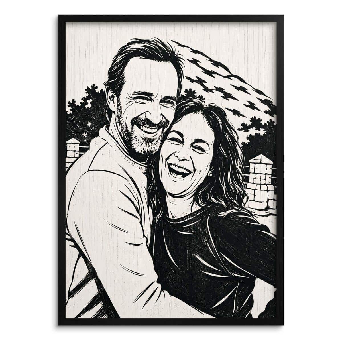 Personalizowany Obraz na Ścianę ze Zdjęcia | Pamiątka Portret w Ramie 31391