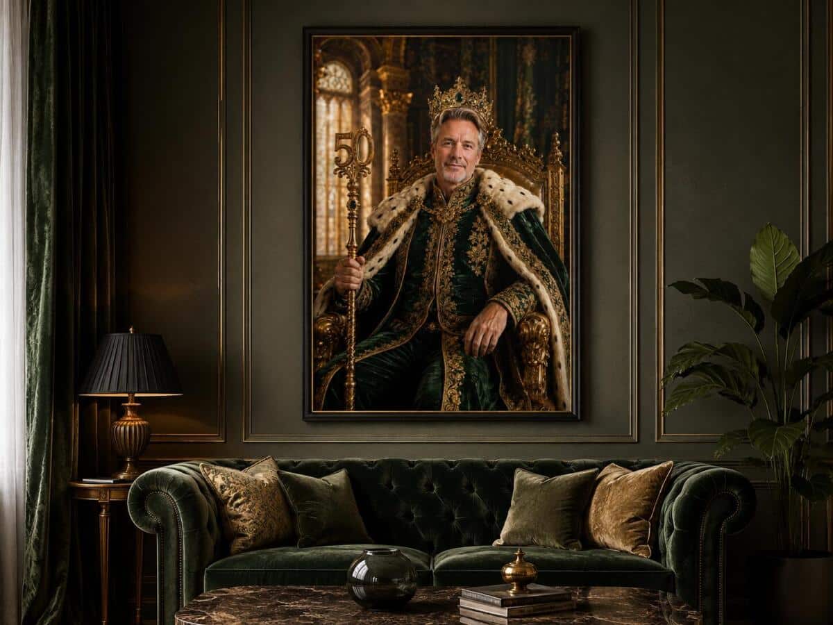 Personalizowany Obraz na Płótnie Król na 50 Urodziny | Portret ze Zdjęcia 31454 - zdjęcie 5
