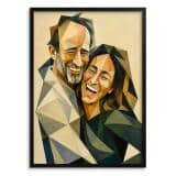 Plakat Personalizowany ze Zdjęcia Portret Pary | Geometryczny Obraz Kubizm 31378 - miniaturka 1