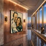 Plakat Personalizowany ze Zdjęcia Portret Pary | Geometryczny Obraz Kubizm 31378 - miniaturka 4