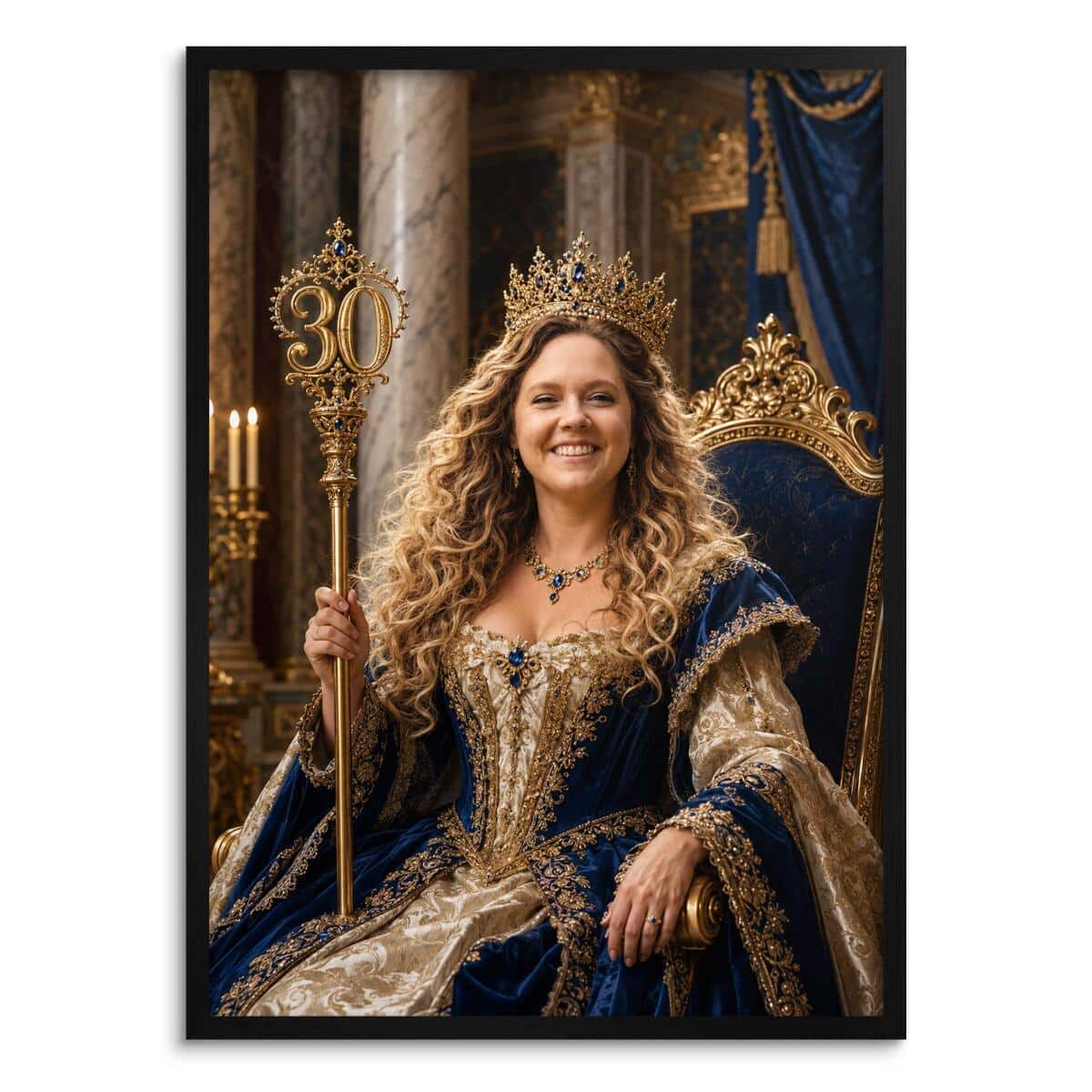 Personalizowany Plakat Królowa na 30 Urodziny | Portret ze Zdjęcia 31445